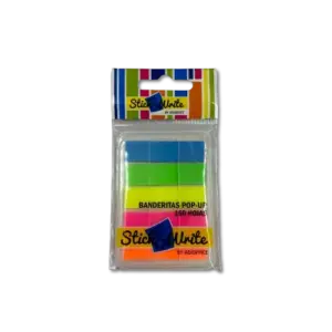 BANDERITAS POP-UP 150 HOJAS 5 COLORES STICK&WRITE